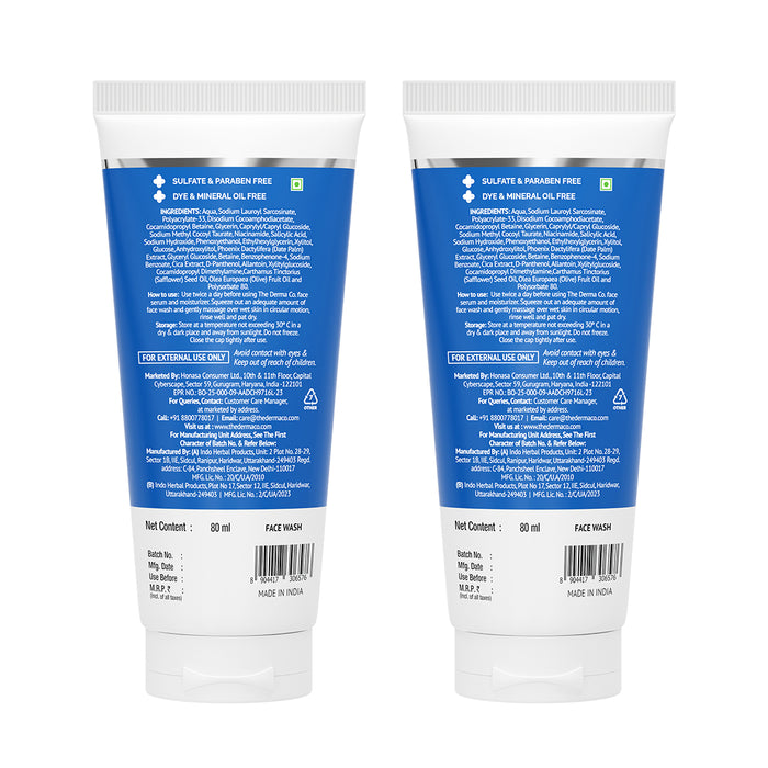 2% Sali-Cinamide Anti-Acne Face Wash with 2% Salicylic Acid & 2% Niacinamide - 80 ml (Pack of 2)