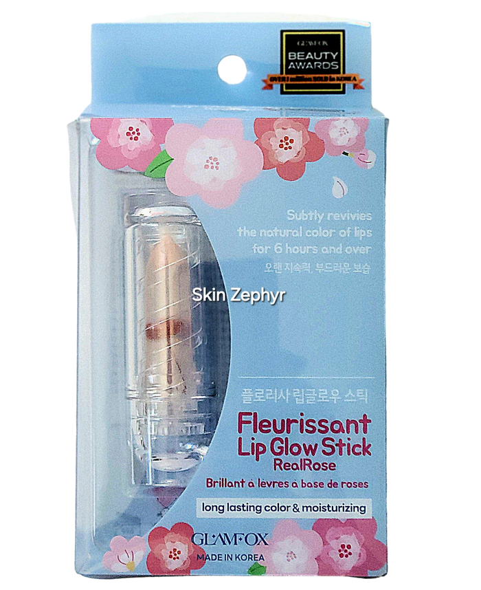 Glamfox Fleurrisant Lip Glow Stick: RealRose