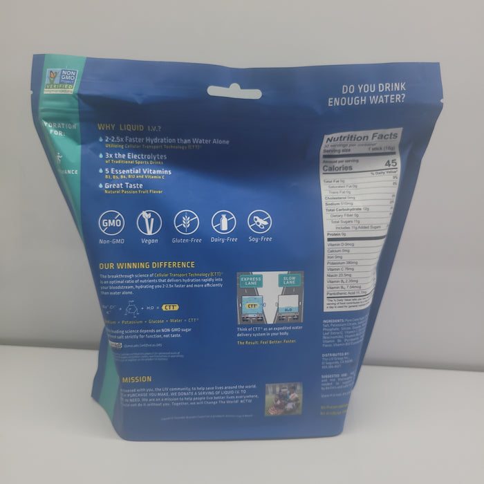 Liquid hydration multiplier 30sticks passion fruit exp 03/25