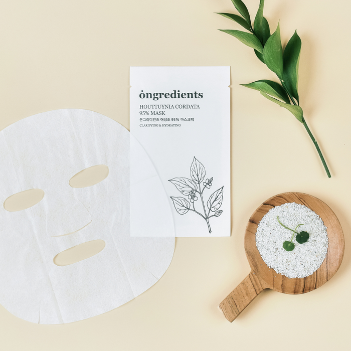 Ongredients Houttuynia Cordata 95% Mask asian authentic genuine original korean skincare montreal toronto calgary canada thekshop thekshop.ca natural organic vegan cruelty-free cosmetics kbeauty vancouver free shipping clean beauty routine skin makeup kpop stayz stan fandom photocard stray kids treasure