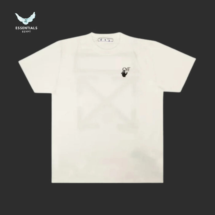 Off - White Spray Marker Slim Tee – White/Black - ESSENTIALS EGYPT