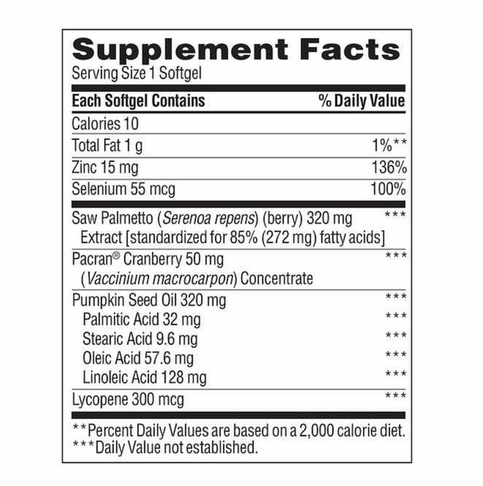 Trunature Prostate plus health complex 250 softgels Exp.08/24