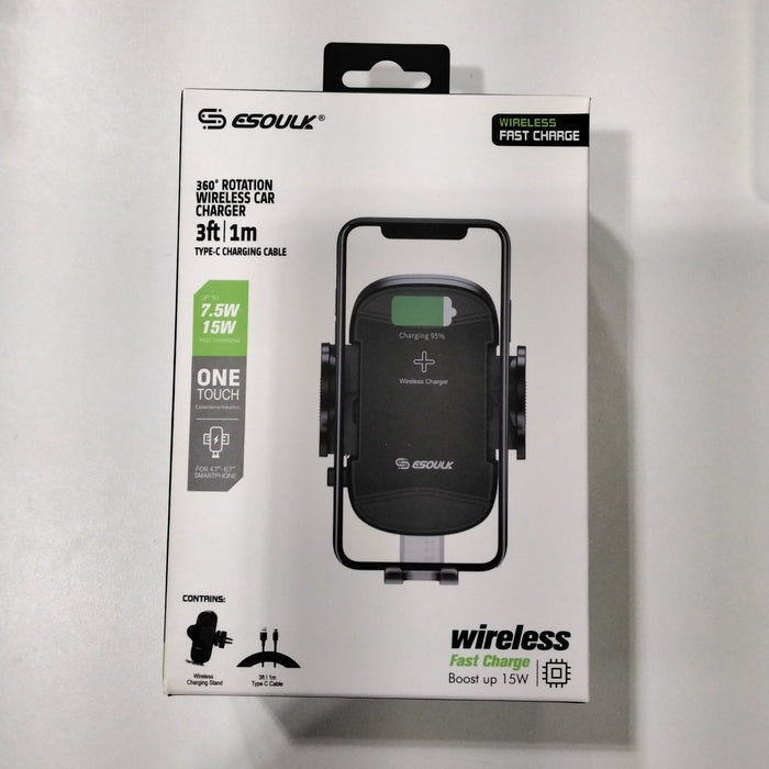 360 ROTATION WIRELESS CAR CHARGER 3FT