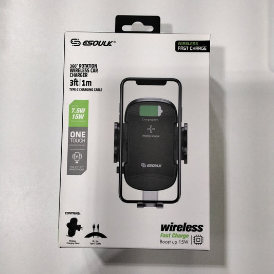 360 ROTATION WIRELESS CAR CHARGER 3FT