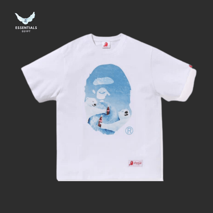 BAPE x Coca - Cola Photo Ape Head Tee 'White' - ESSENTIALS EGYPT
