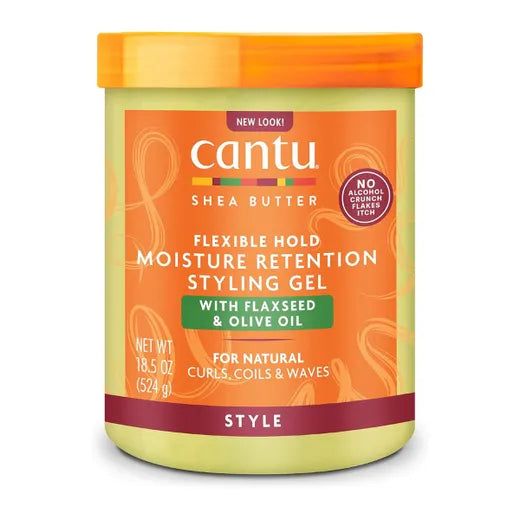 Cantu Shea Butter Moisture Retention Styling Gel With Flaxseed And Olive Oil 524g