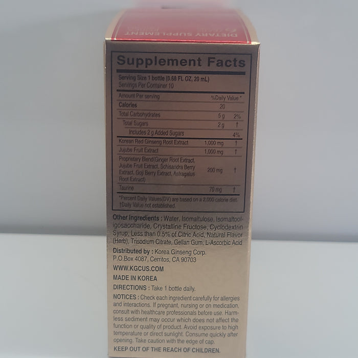 CheongKwanjang korean red ginsend vital tonic 10x20ml exp 01/24