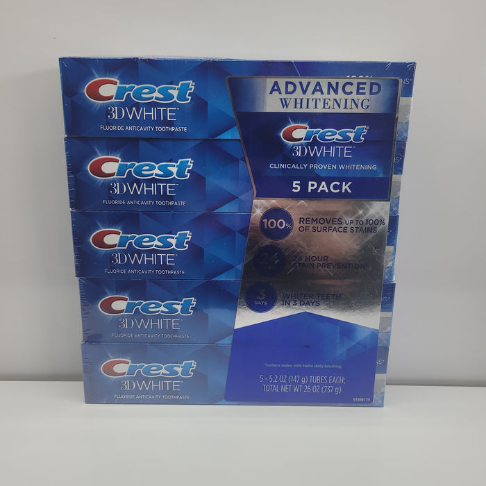 Crest 3D white advanced whitening 5pack 06/24