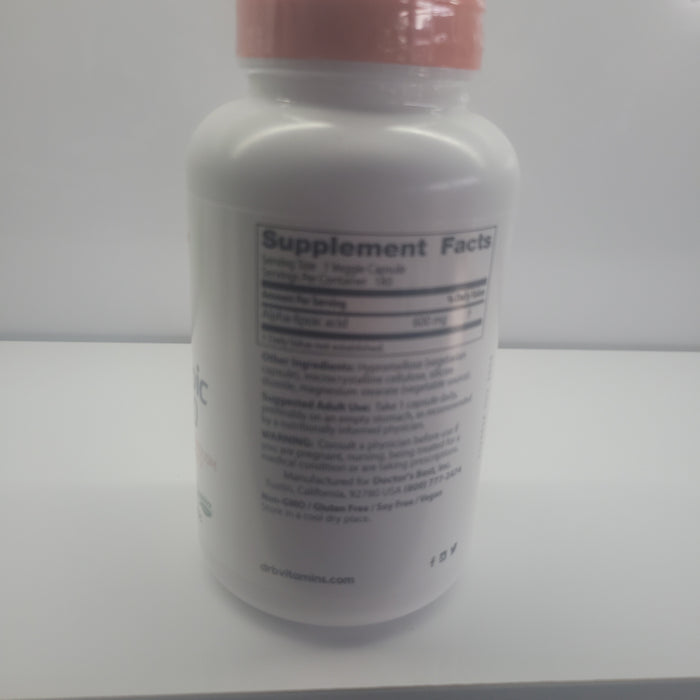 Doctor's best alpha lipoic acid 600mg 180 veggie caps exp.11/24