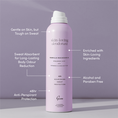 Gem Skin-Loving Deodorant Vanilla Macadamia 200ml