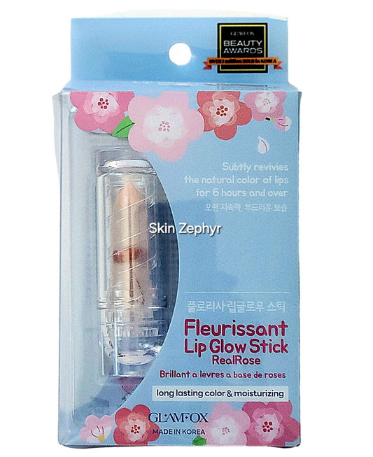 Glamfox Fleurrisant Lip Glow Stick: RealRose