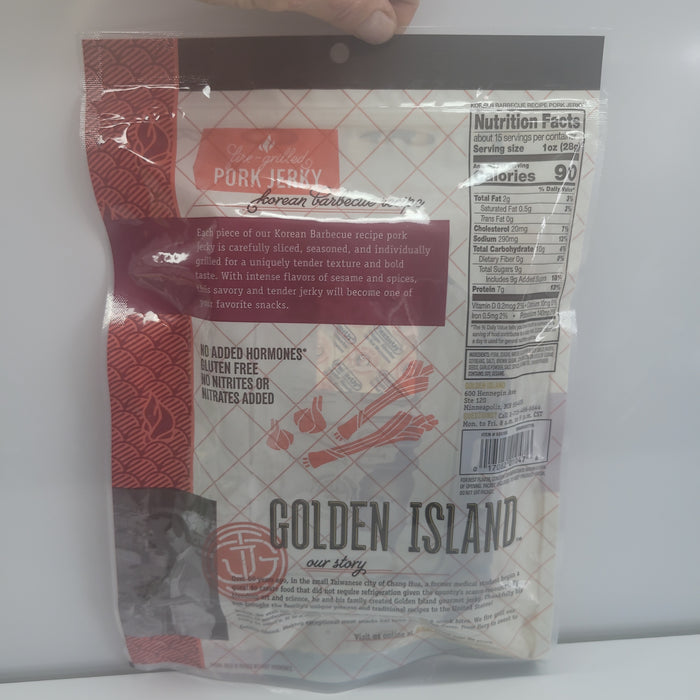 Golden island pork jerky korean barbecue 14.5oz exp.08/23