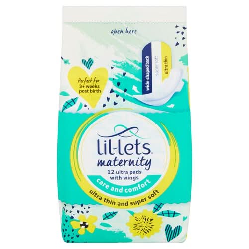 Lil-Lets Maternity Ultra Pads with Wings 12s