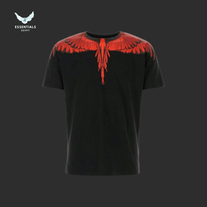 Marcelo Burlon T-Shirt – Fire Wings on Black - ESSENTIALS EGYPT