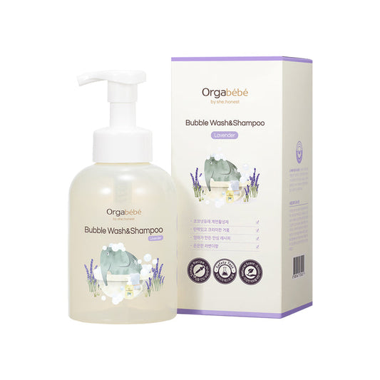Orgabebe Bubble Wash&Shampoo(Lavender) 500ml
