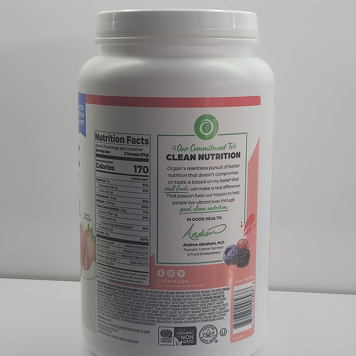 Orgain organic protein 50 superfoods 2.7lbs(1.22kg) strawberries and cream exp.10/24