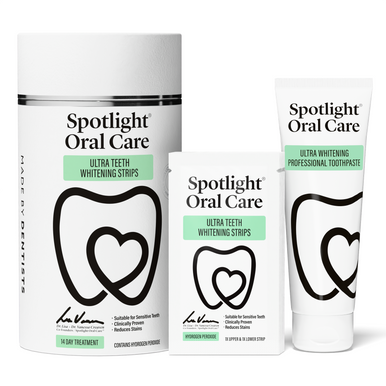 Spotlight Oral Care 14 Day Ultra Teeth Whitening Strips & Ultra Whitening Toothpaste Kit