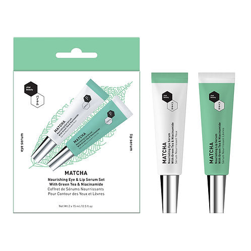 Vital Beauty Matcha Nourishing Eye & Lip Serum Set with Green Tea and Niacinamide