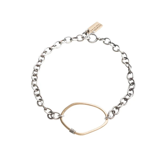 Yellow Bronze Freeform Bracelet